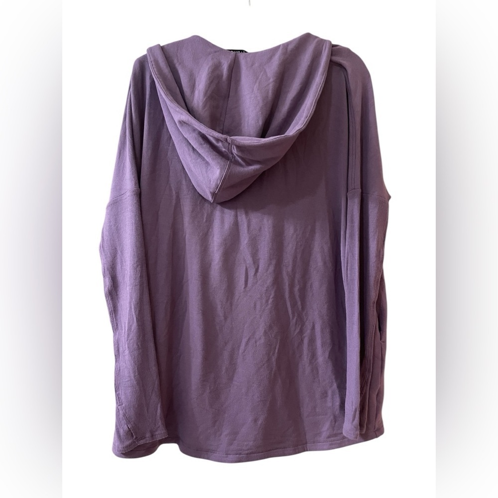 Athleta Purana Wrap Draped Sweatshirt with Hood Purple Super Soft Small - Picture 6 of 6